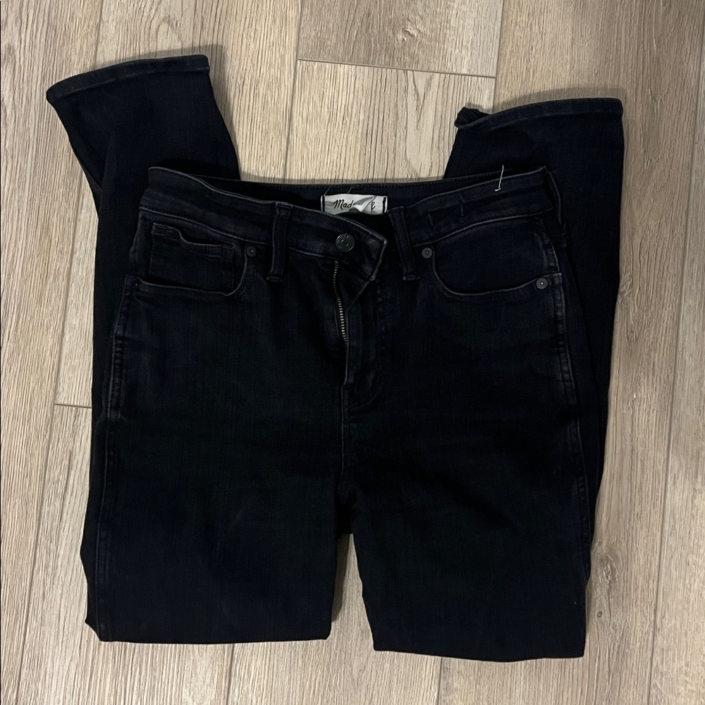 Madewell curvy stovepipe black wash